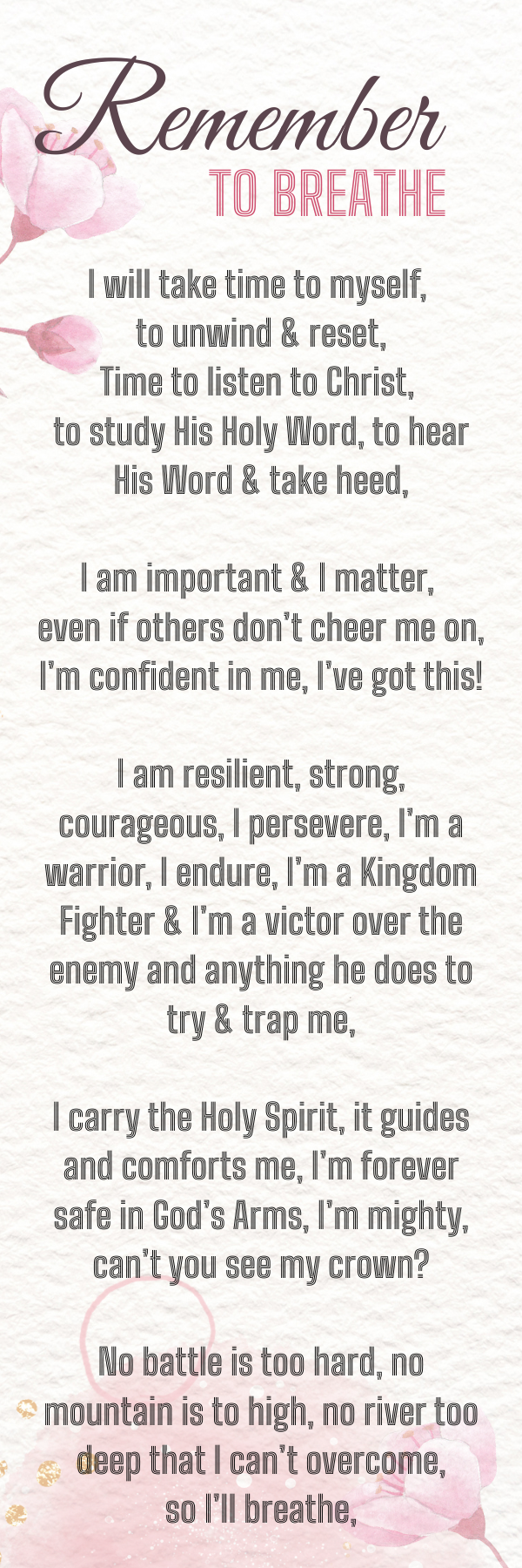 Remember to Breathe [Design 1]