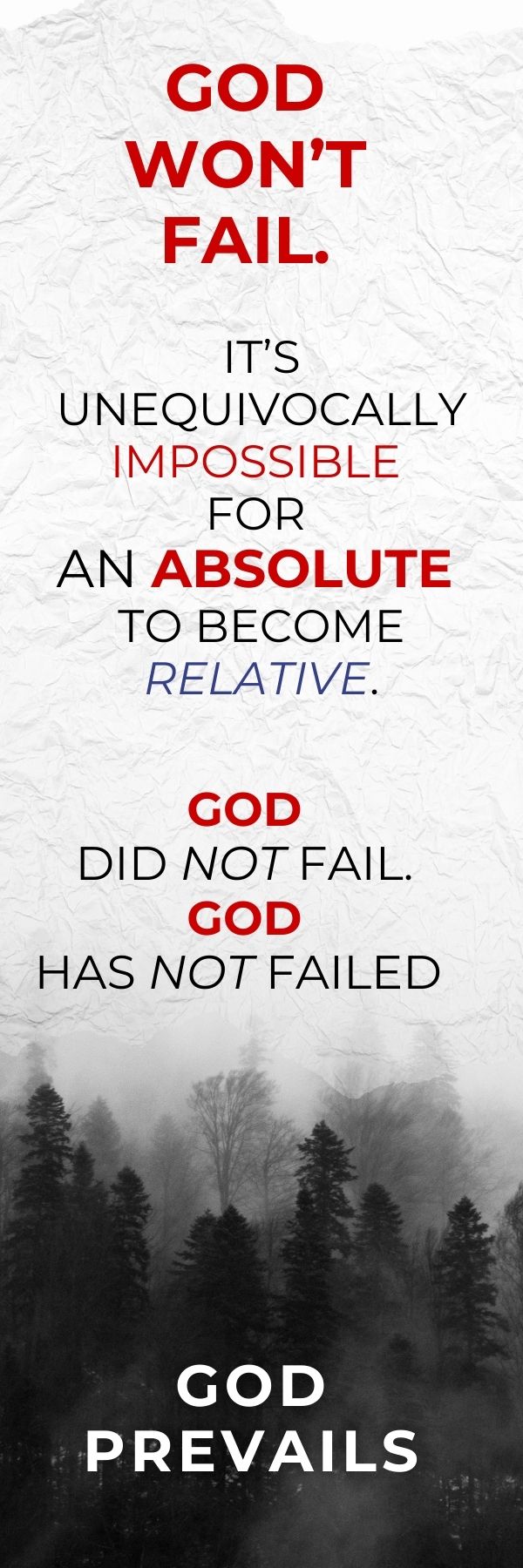 GOD Won't Fail