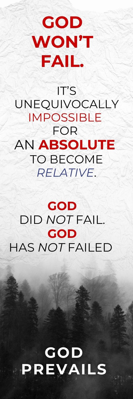 GOD Won't Fail