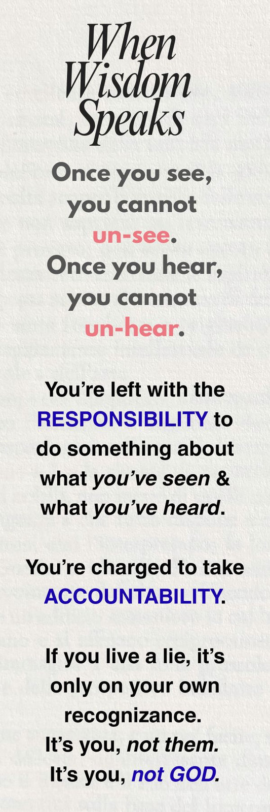 When Wisdom Speaks [Design 2]