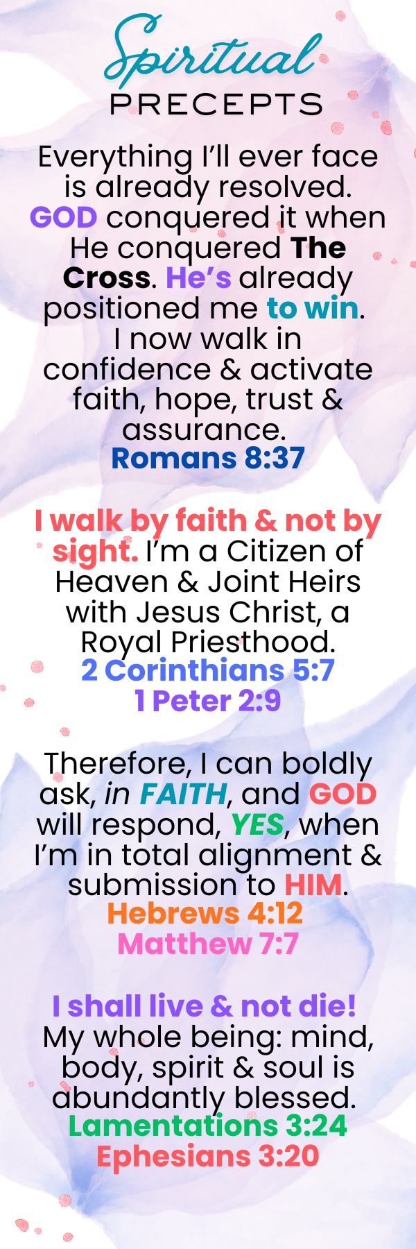 Spiritual Precepts [Design 1]