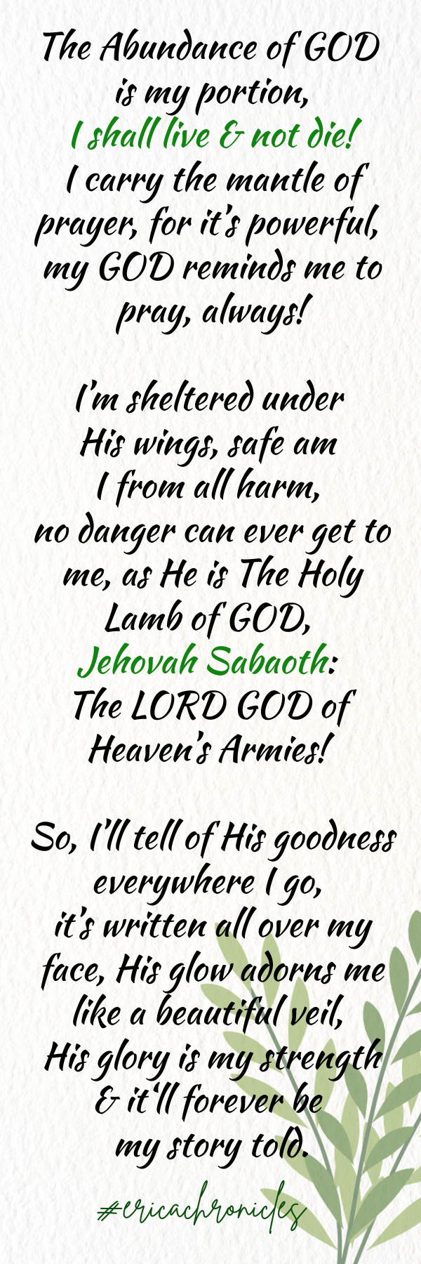 The Blessings of The LORD Are Upon Me